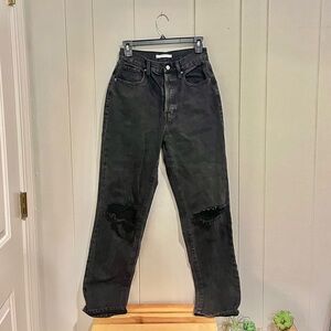 Pacsun Black Ripped Dad Jeans